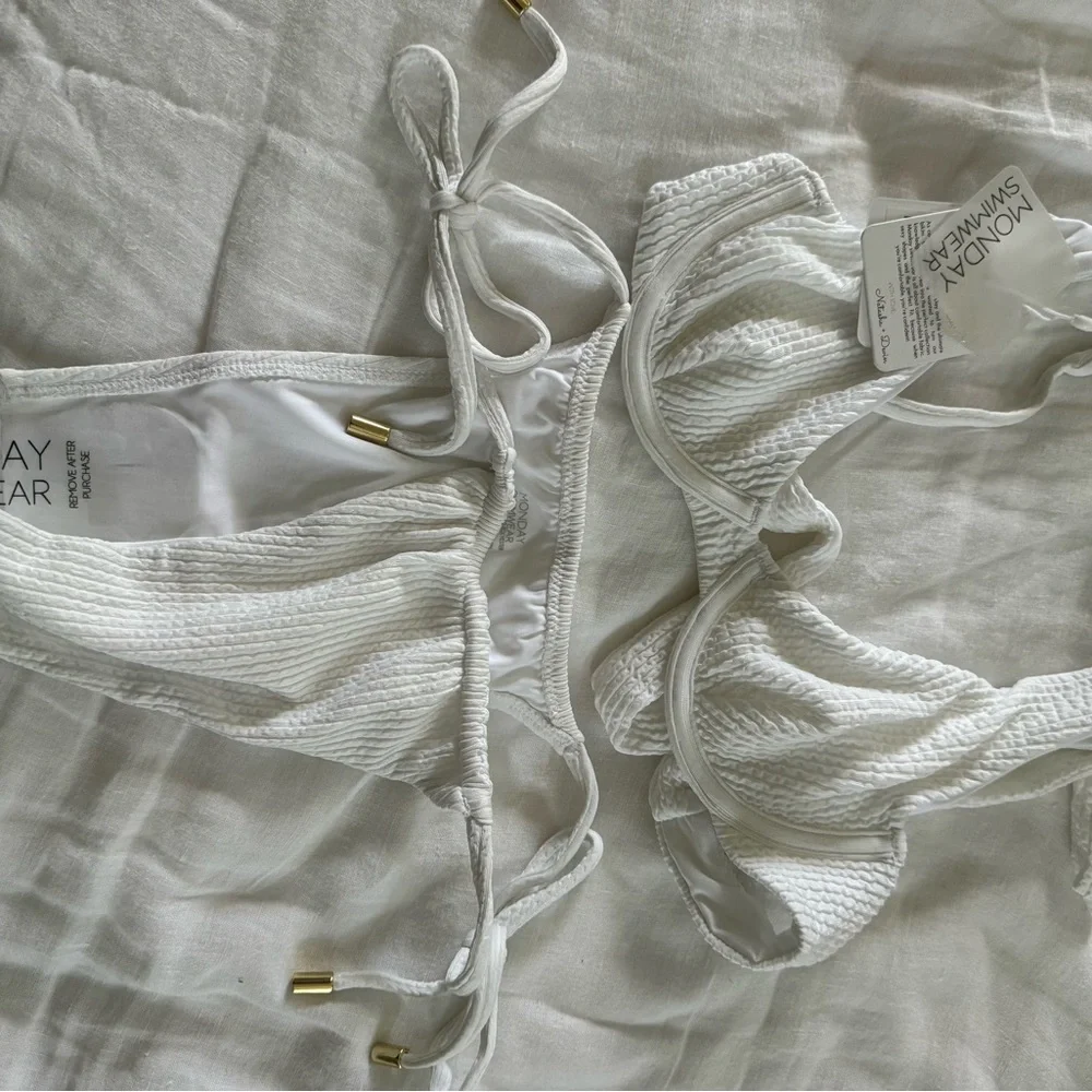 Monday Swimwear White Bikini Top